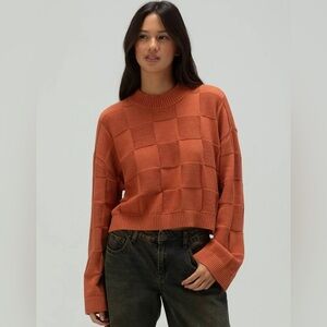 NWT Vans Women’s Chunky Knit Boxy Sweater – Rust Orange – Size XL